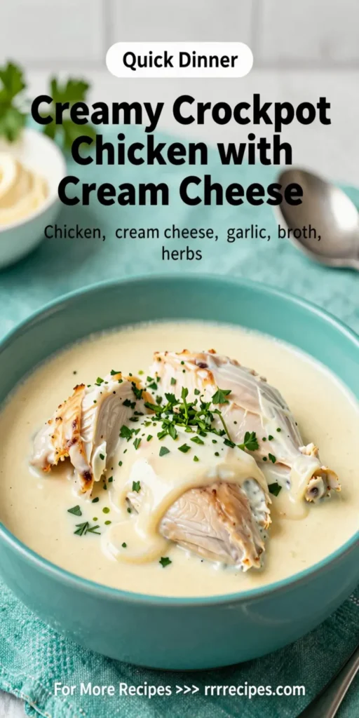 Creamy Crockpot Chicken with Cream Cheese