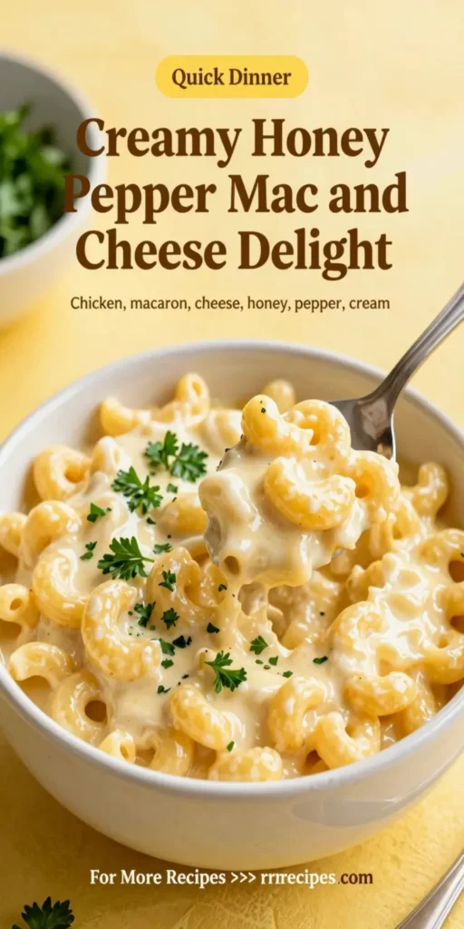 Creamy Honey Pepper Chicken Mac and Cheese Delight