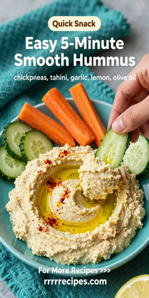Easy 5-Minute Smooth Hummus