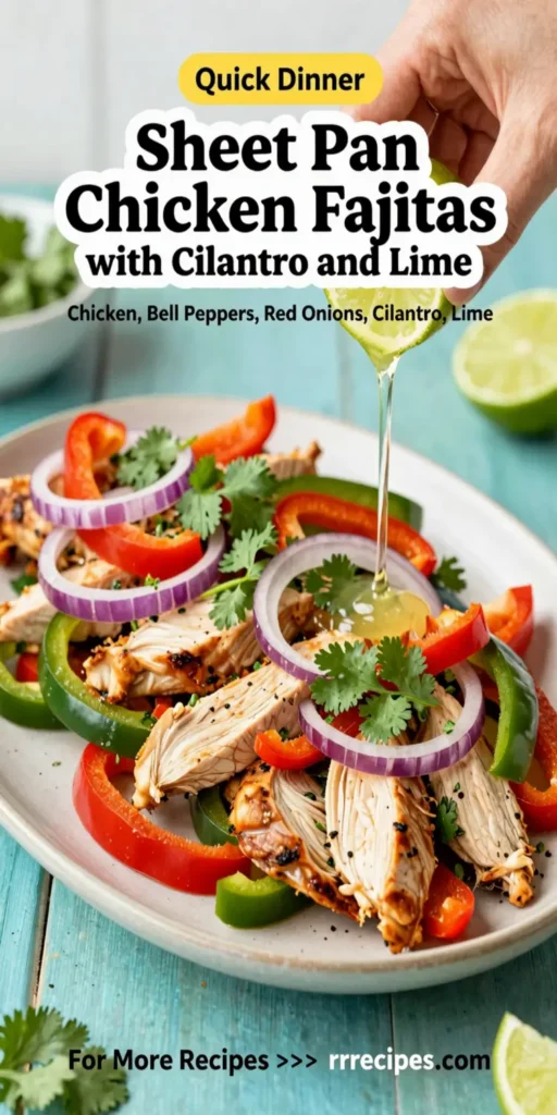 Sheet Pan Chicken Fajitas with Cilantro and Lime