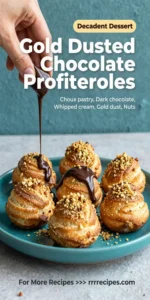 Gold Dusted Chocolate Profiteroles