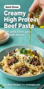 Creamy High Protein Beef Pasta
