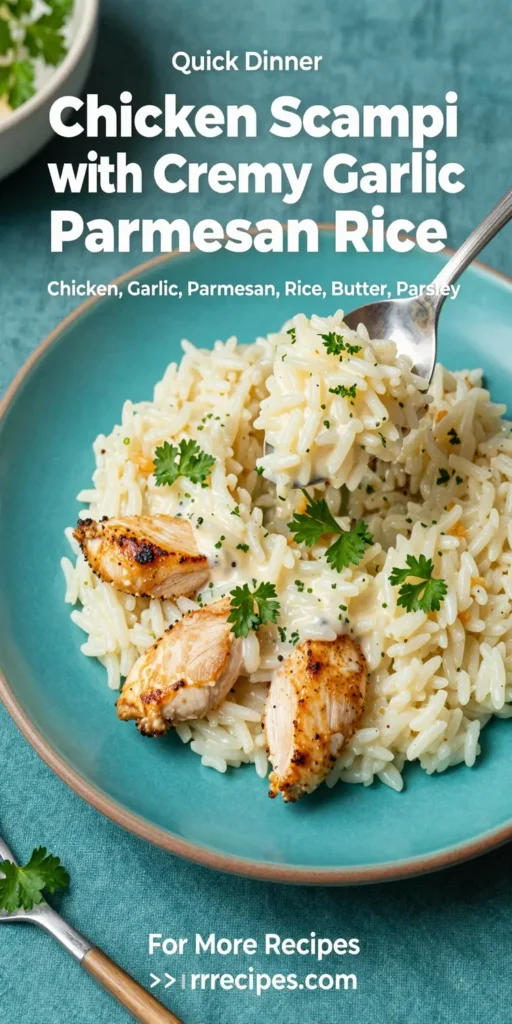 Chicken Scampi with Creamy Garlic Parmesan Rice