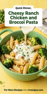 Cheesy Ranch Chicken and Broccoli Pasta Skillet