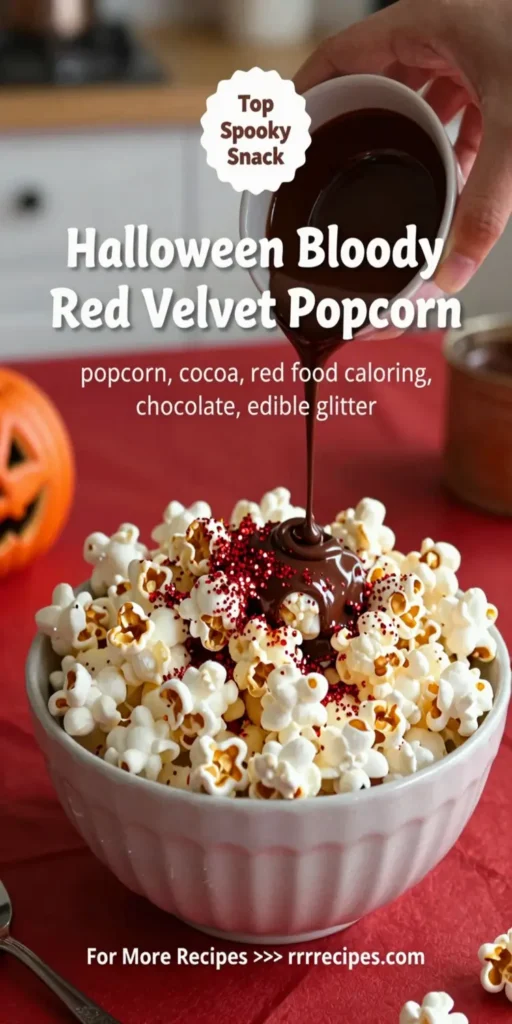 Halloween Bloody Red Velvet Popcorn