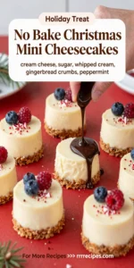 No Bake Christmas Mini Cheesecakes