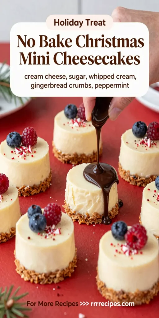 No Bake Christmas Mini Cheesecakes