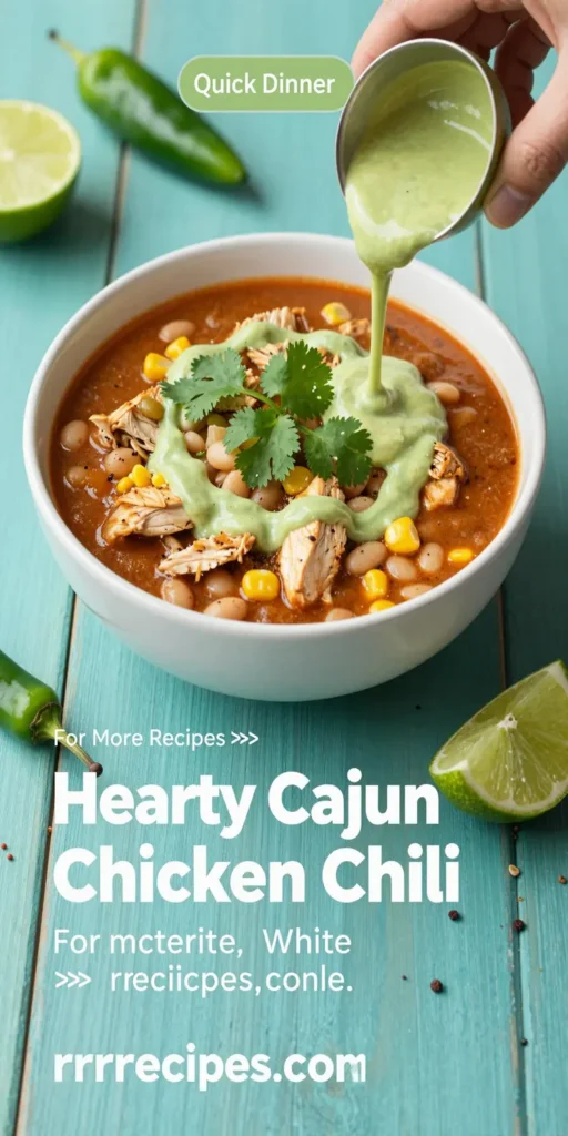 Hearty Cajun White Chicken Chili