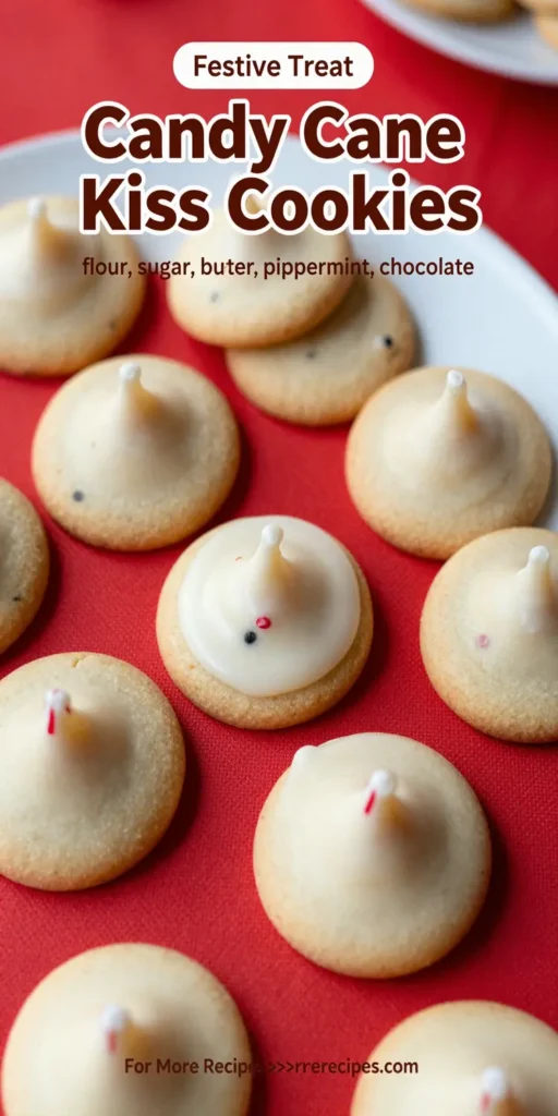 Candy Cane Kiss Cookies