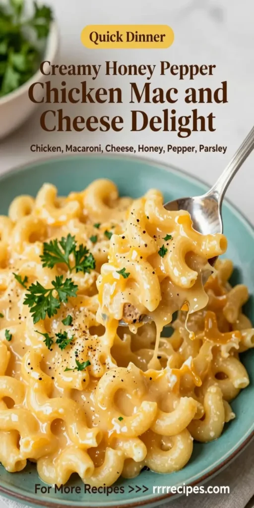 Creamy Honey Pepper Chicken Mac and Cheese Delight
