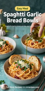 Spaghetti Garlic Bread Bowls