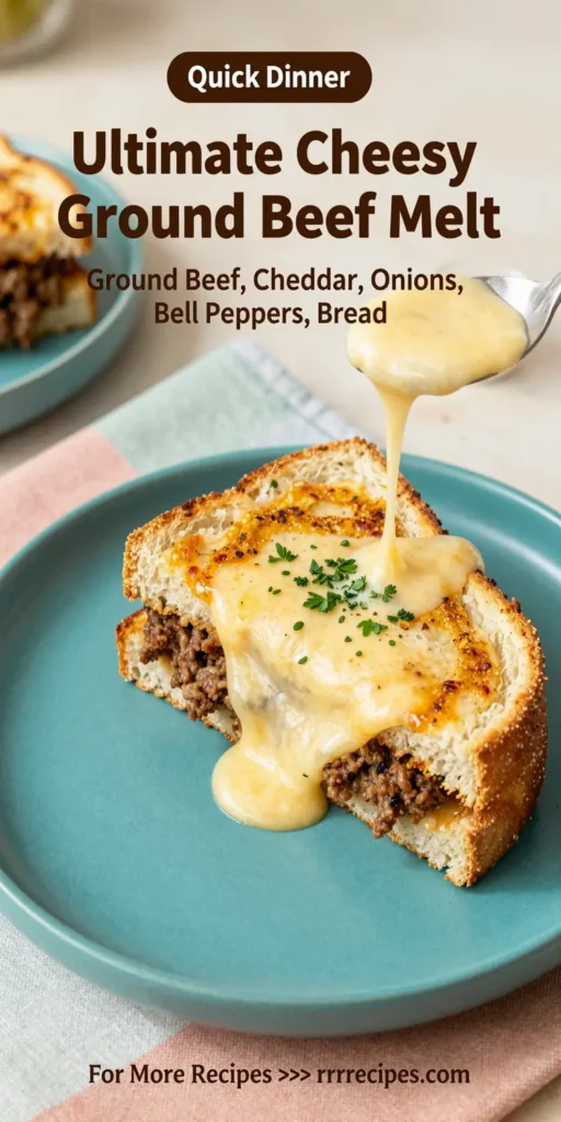 Ultimate Cheesy Ground Beef Melt