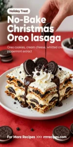 No-Bake Christmas Oreo Lasagna
