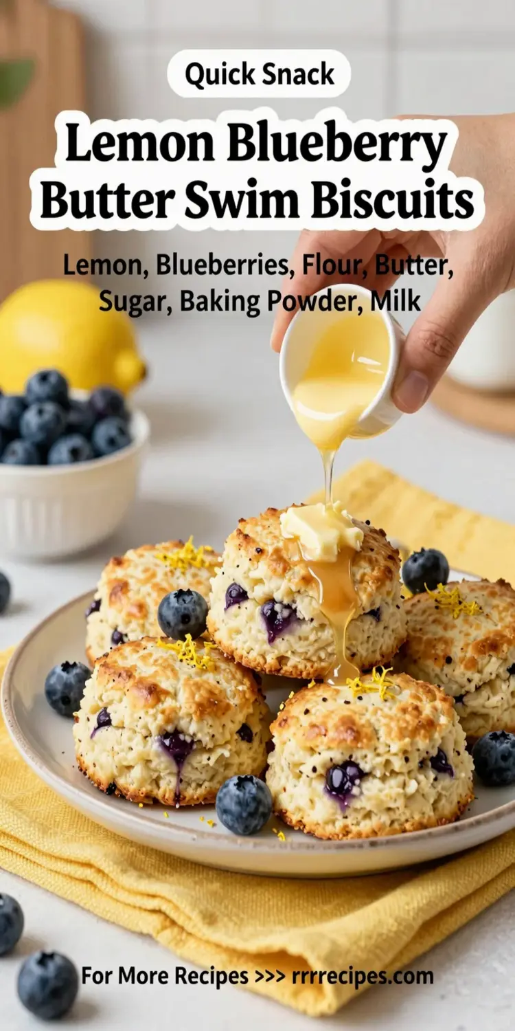 Lemon Blueberry Butter Swim Biscuits