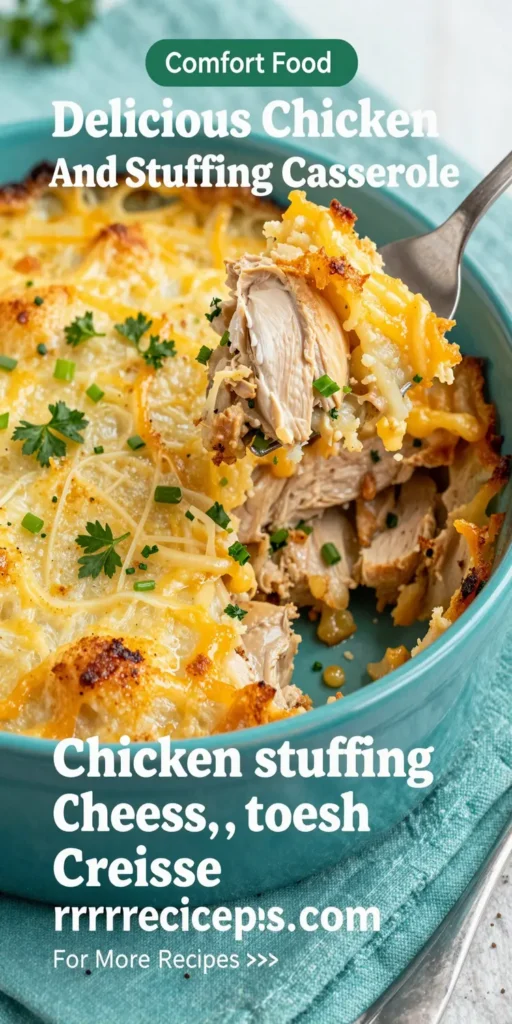 Delicious Chicken And Stuffing Casserole