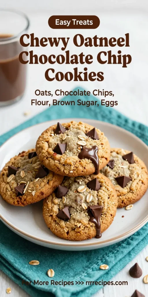 Chewy Oatmeal Chocolate Chip Cookies