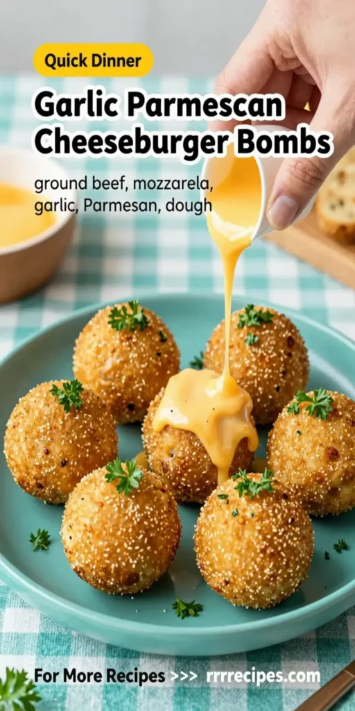 Garlic Parmesan Cheeseburger Bombs