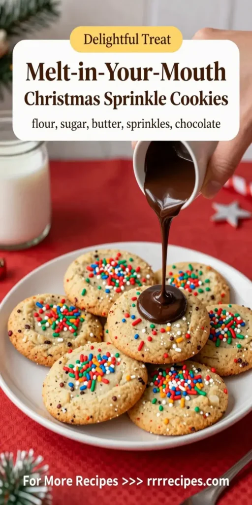 Melt-in-Your-Mouth Christmas Sprinkle Cookies