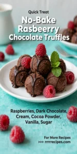 No-Bake Raspberry Chocolate Truffles