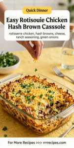 Easy Rotisserie Chicken Hash Brown Casserole