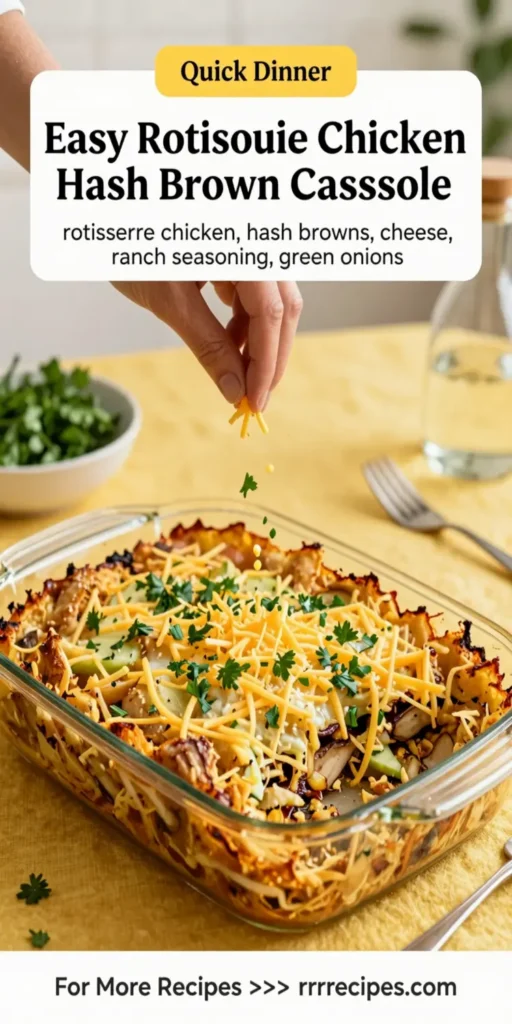 Easy Rotisserie Chicken Hash Brown Casserole