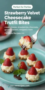Strawberry Velvet Cheesecake Truffle Bites