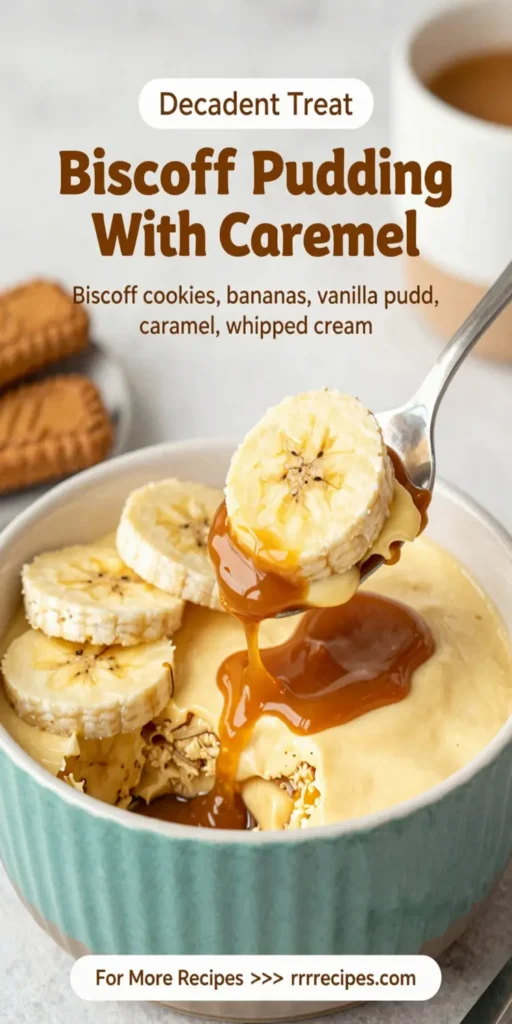 Biscoff Banana Pudding With Caramel Cookie Flavor