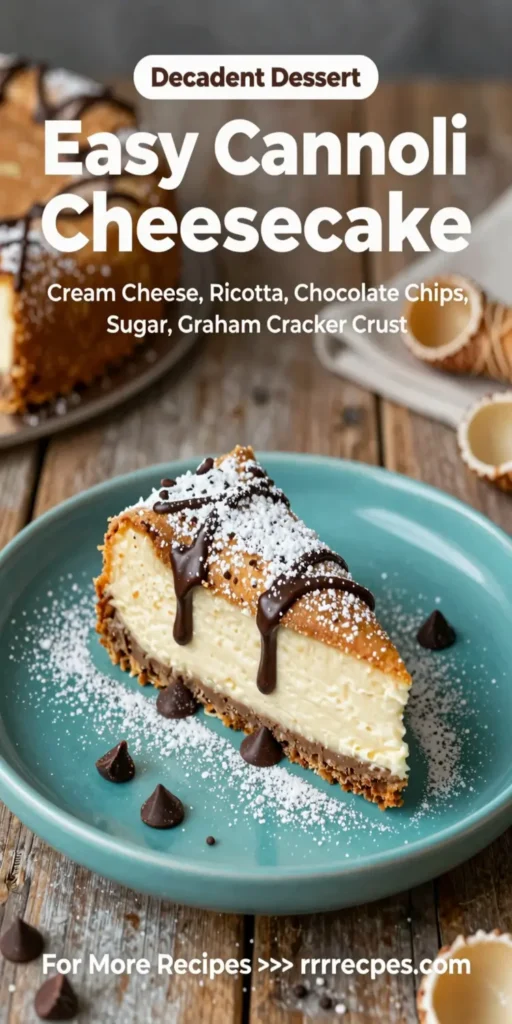 Easy Cannoli Cheesecake