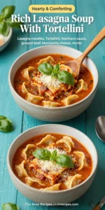 Rich Lasagna Soup With Tortellini