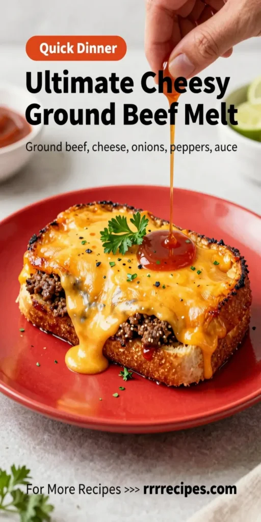 Ultimate Cheesy Ground Beef Melt