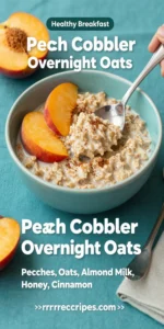 Peach Cobbler Overnight Oats
