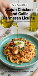 Cajun Chicken and Garlic Parmesan Linguine
