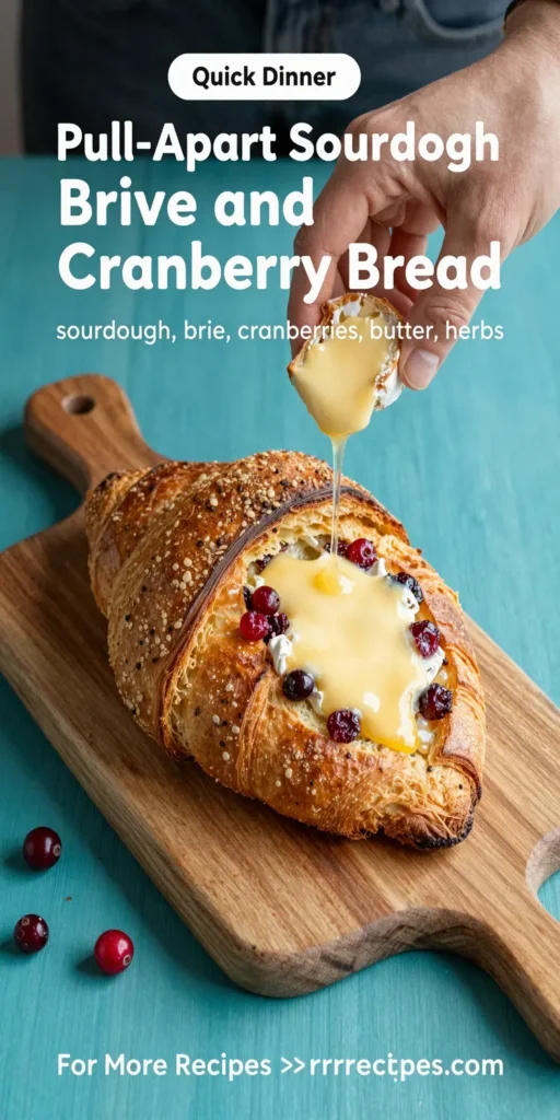Pull-Apart Sourdough Brie and Cranberry Bread