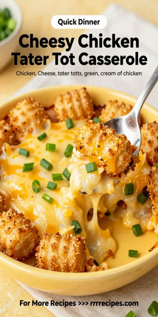 Cheesy Chicken Tater Tot Casserole