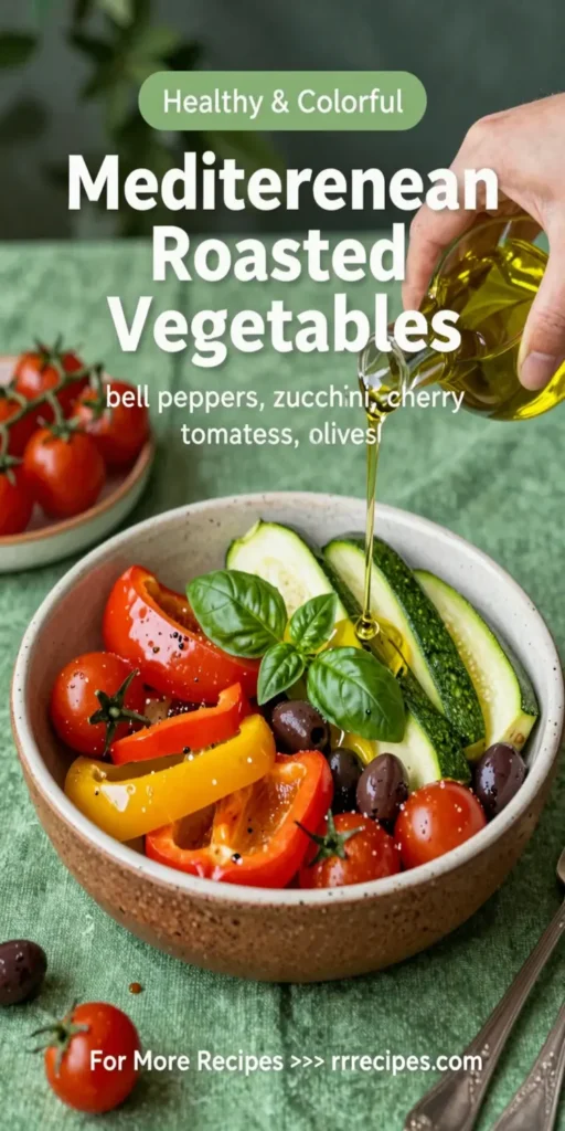 Vegan Mediterranean Roasted Vegetables Bowl