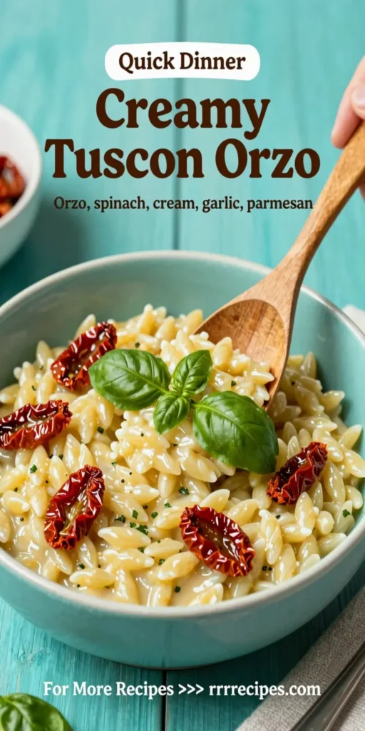 Creamy Tuscan Orzo