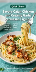 Savory Cajun Chicken and Creamy Garlic Parmesan Linguine