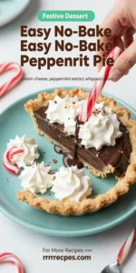 Easy No-Bake Christmas Peppermint Pie