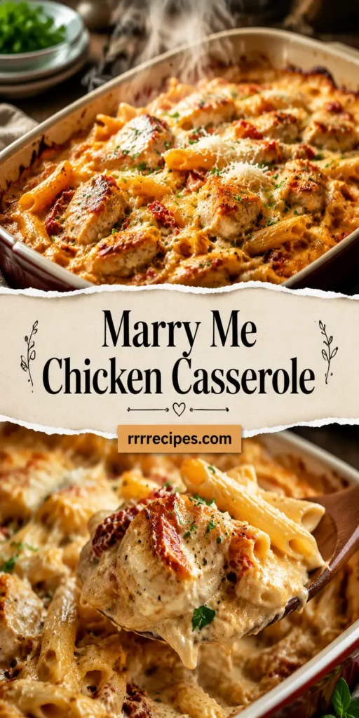 Marry Me Chicken Casserole with Pasta