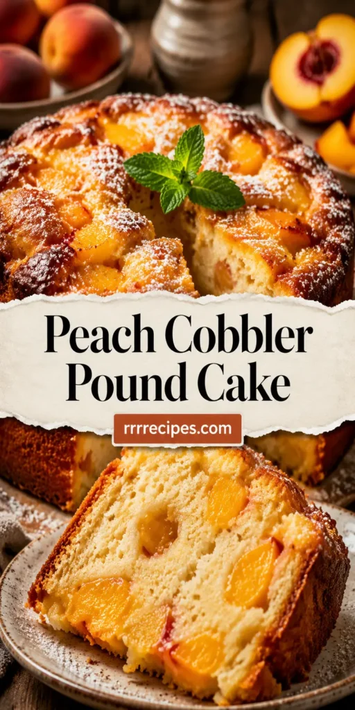 Peach Cobbler Pound Cake for Family Dessert