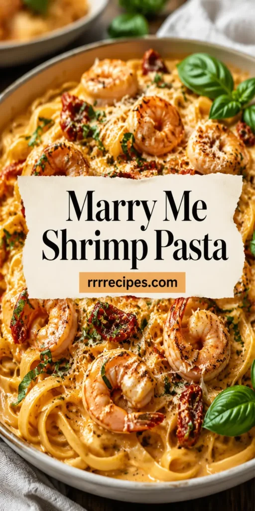 Marry Me Shrimp Pasta with Sun-Dried Tomato Cream Sauce