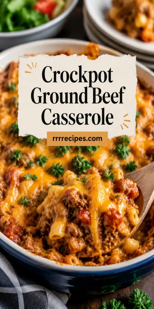 Crockpot Ground Beef Casserole Style Dinner