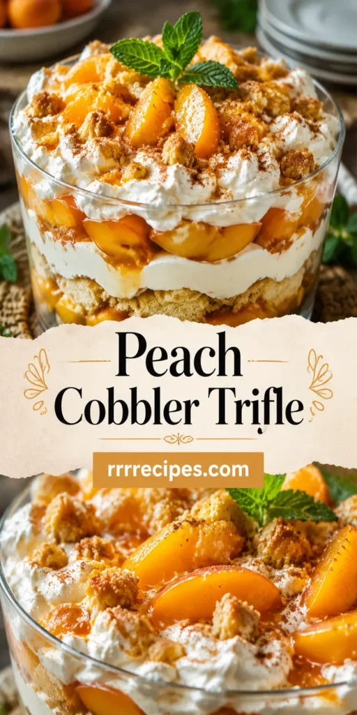 Peach Cobbler Trifle for Summer Parties