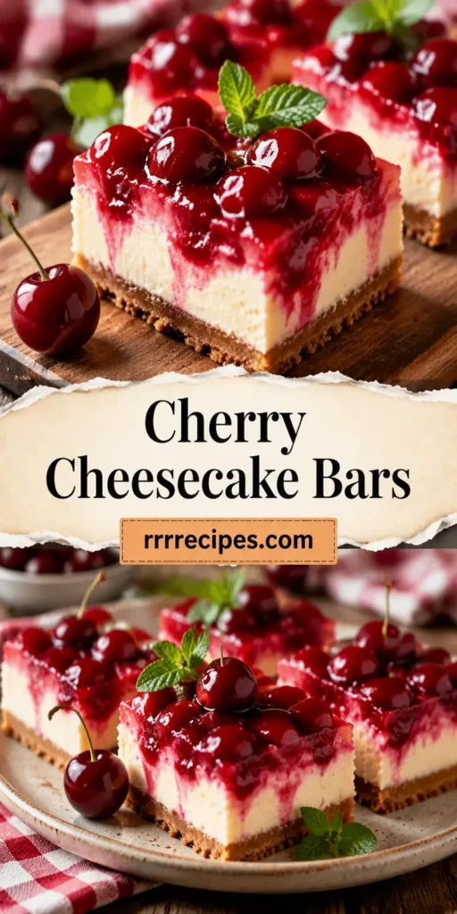 Cherry Cheesecake Bars for BBQ Dessert Table