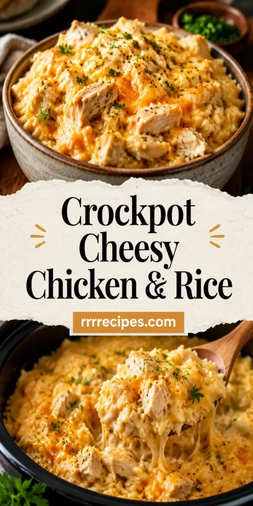Crockpot Cheesy Chicken and Rice Dinner