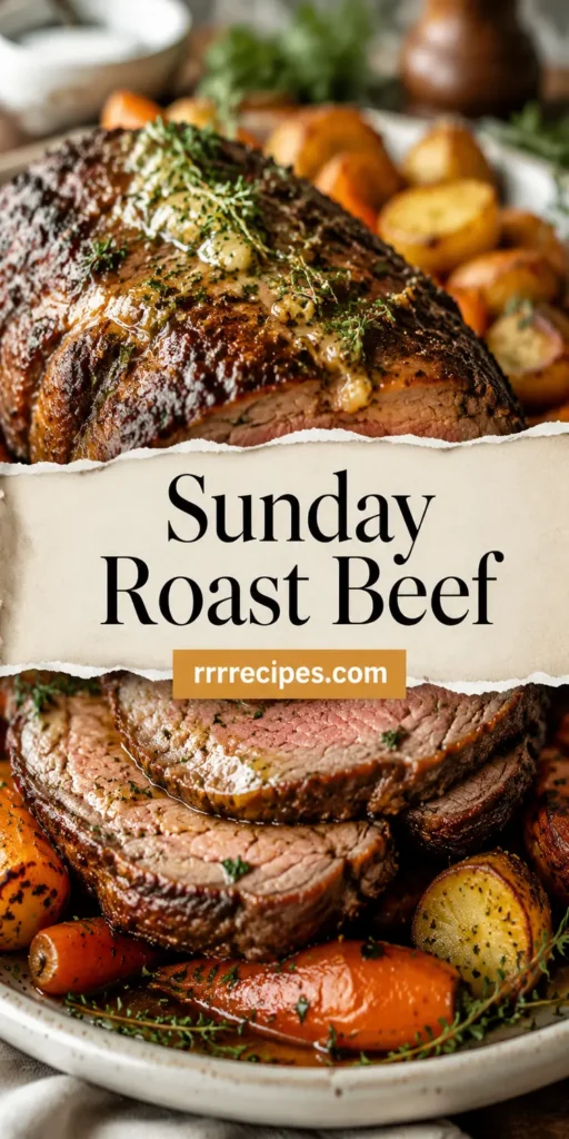 Sunday Roast Beef with Garlic Herb Butter