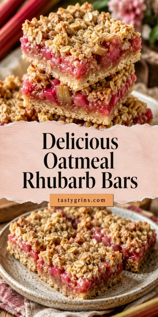 Delicious Oatmeal Rhubarb Bars for Summer Baking