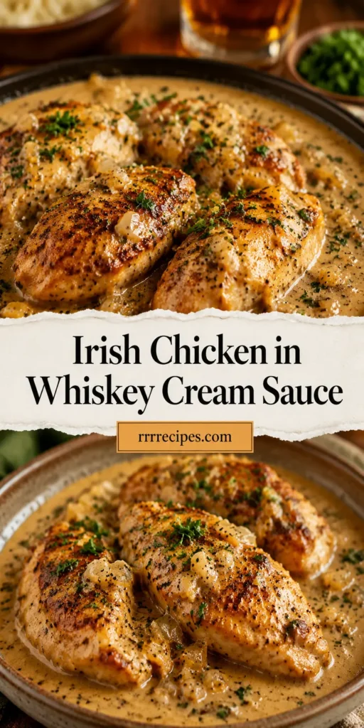 Irish Chicken in Whiskey Cream Sauce for Cozy Dinner