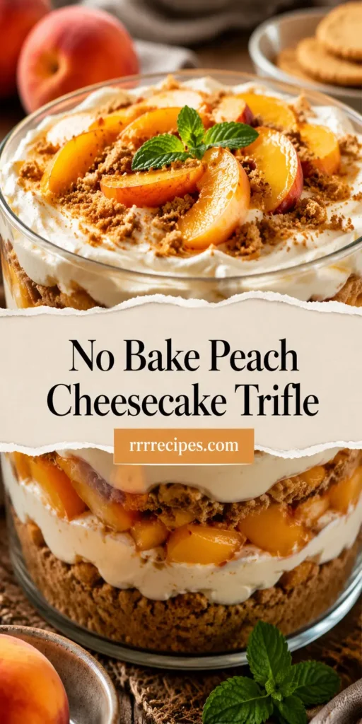 No Bake Peach Cheesecake Trifle for Hot Days