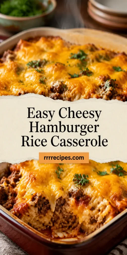 Easy Cheesy Hamburger Rice Casserole for Busy Weeknights